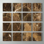 Special Cut | 3x3 Emperador Dark Marble Polished Tile Special Cut | 3x3 Emperador Dark Marble Polished Tile - American Tile Depot