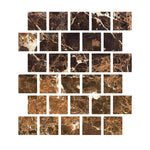 Special Cut | 3x3 Emperador Dark Marble Polished Tile Special Cut | 3x3 Emperador Dark Marble Polished Tile - American Tile Depot