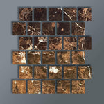 Special Cut | 3x3 Emperador Dark Marble Polished Tile Special Cut | 3x3 Emperador Dark Marble Polished Tile - American Tile Depot