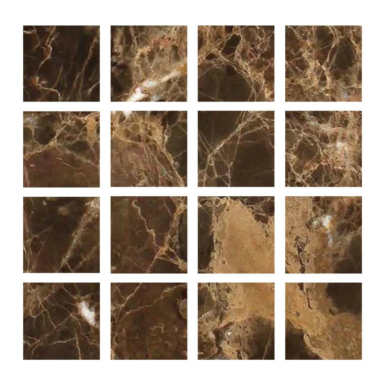 Special Cut | 3x3 Emperador Dark Marble Polished Tile Special Cut | 3x3 Emperador Dark Marble Polished Tile - American Tile Depot
