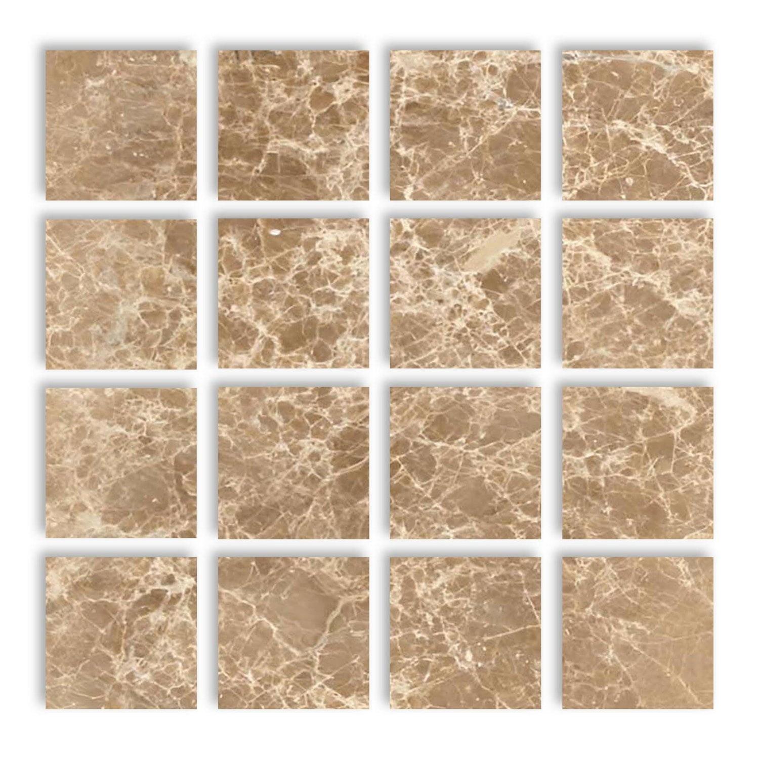 Special Cut | 3x3 Emperador Light Marble Polished Tile Special Cut | 3x3 Emperador Light Marble Polished Tile - American Tile Depot