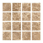 Special Cut | 3x3 Emperador Light Marble Polished Tile Special Cut | 3x3 Emperador Light Marble Polished Tile - American Tile Depot