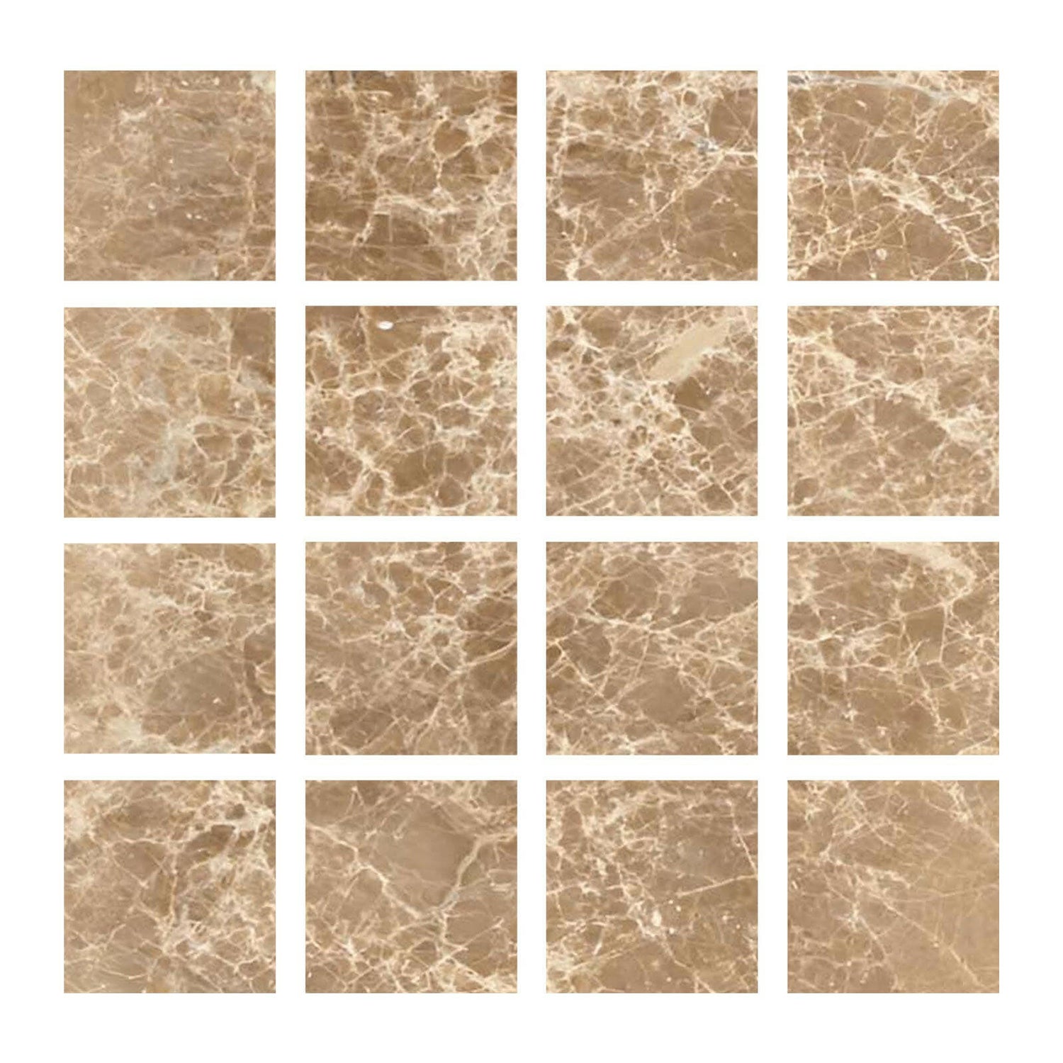 Special Cut | 3x3 Emperador Light Marble Polished Tile Special Cut | 3x3 Emperador Light Marble Polished Tile - American Tile Depot