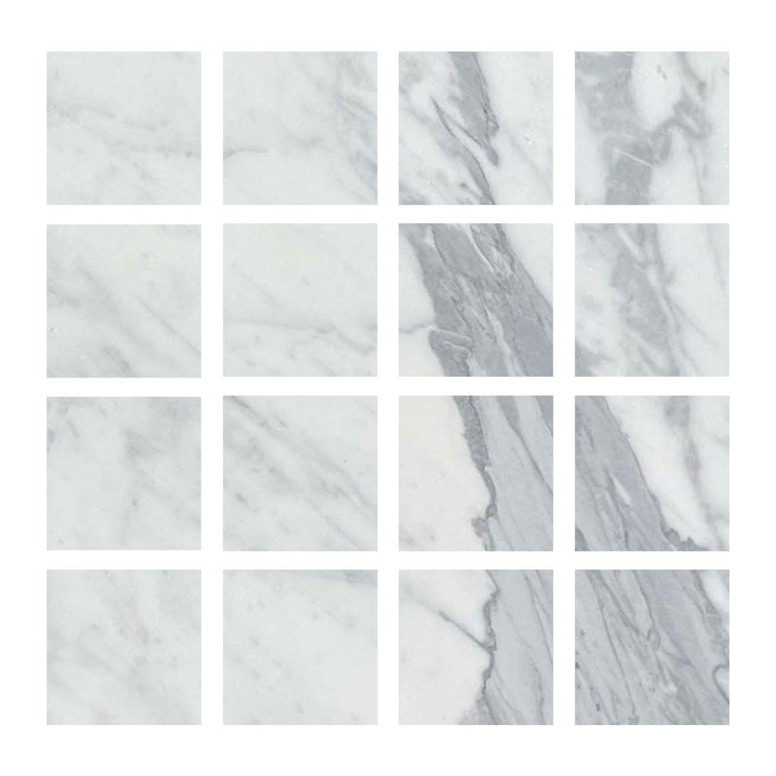 Special Cut | 3x3 Italian Statuary White Marble Honed Tile Special Cut | 3x3 Italian Statuary White Marble Honed Tile - American Tile Depot