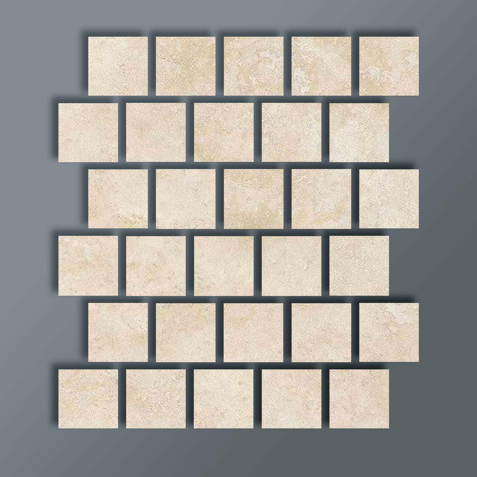 Special Cut | 3x3 Ivory Travertine Filled & Honed Tile Special Cut | 3x3 Ivory Travertine Filled & Honed Tile - American Tile Depot