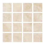 Special Cut | 3x3 Ivory Travertine Filled & Honed Tile Special Cut | 3x3 Ivory Travertine Filled & Honed Tile - American Tile Depot