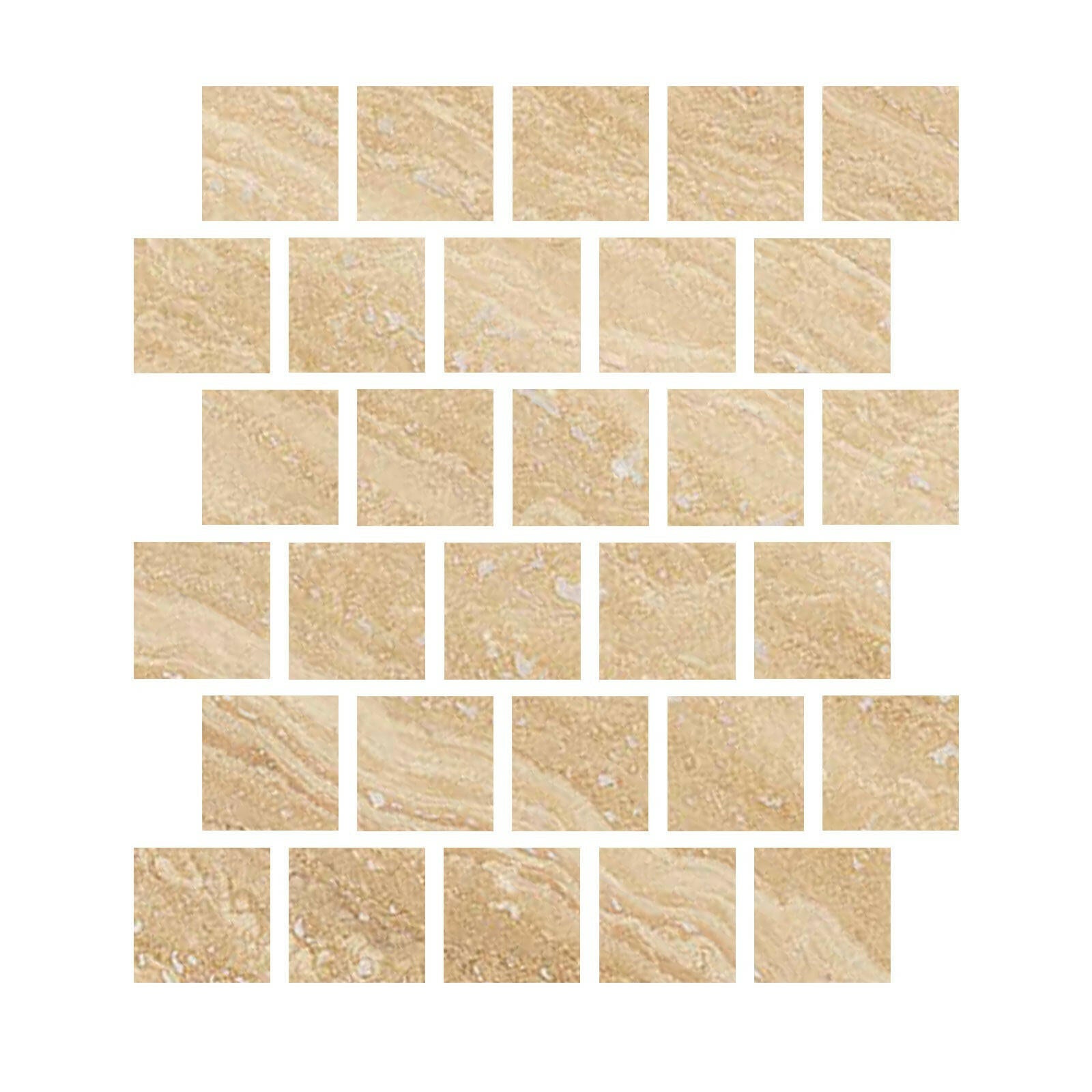 Special Cut | 3x3 Ivory Travertine Vein Cut Filled & Honed Tile Special Cut | 3x3 Ivory Travertine Vein Cut Filled & Honed Tile - American Tile Depot