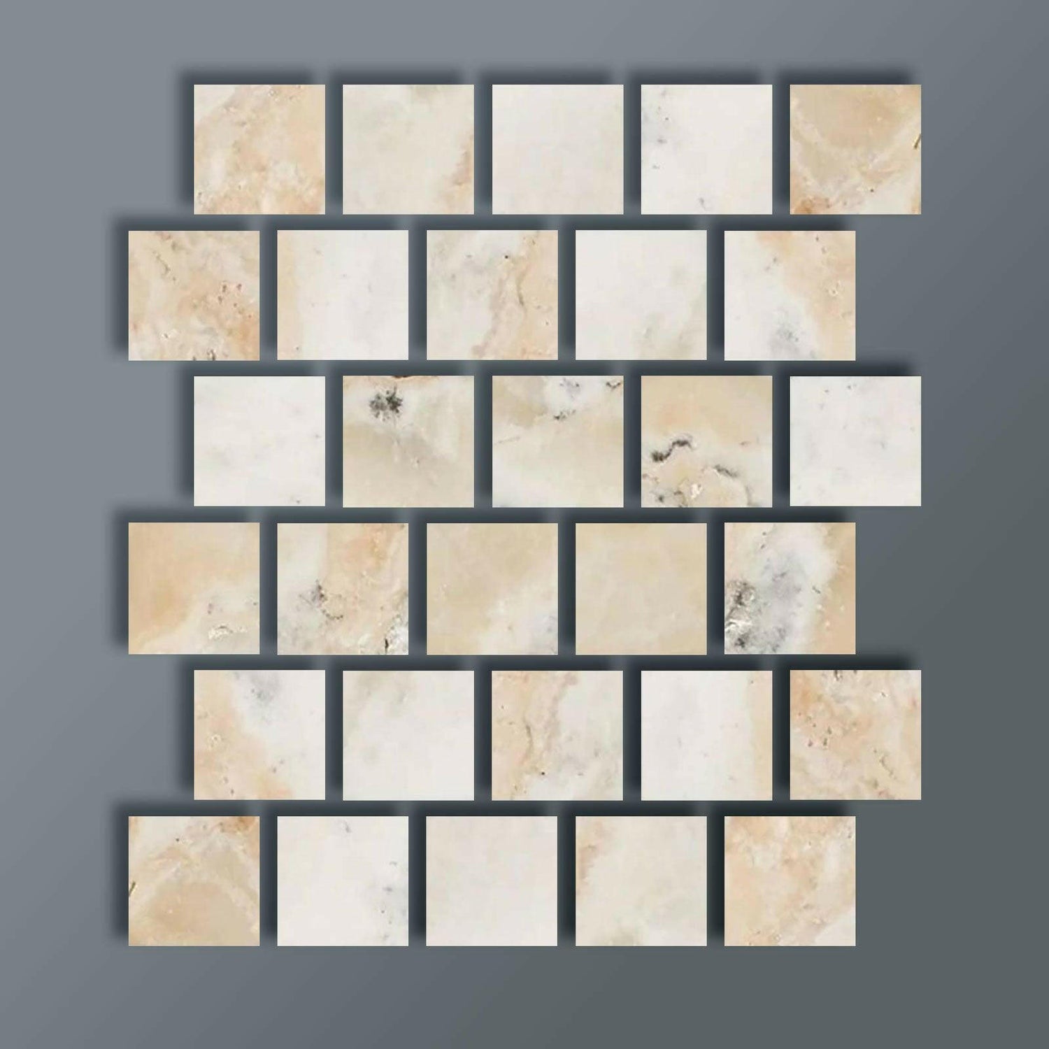 Special Cut | 3x3 Latravonya Travertine Filled & Honed Tile Special Cut | 3x3 Latravonya Travertine Filled & Honed Tile - American Tile Depot