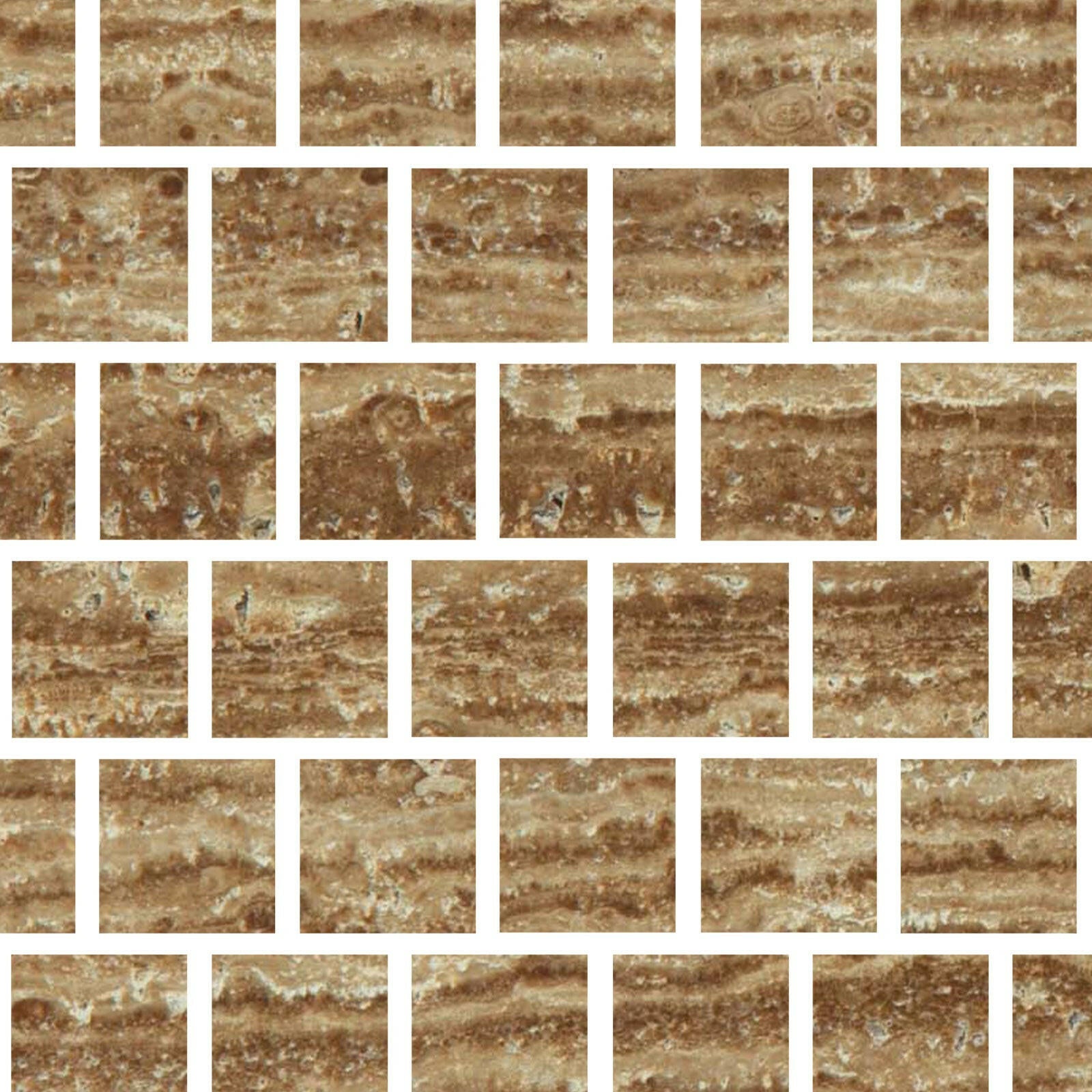 Special Cut | 3x3 Noce Exotic Travertine (Vein-Cut) Filled & Honed Tile Special Cut | 3x3 Noce Exotic Travertine (Vein-Cut) Filled & Honed Tile - American Tile Depot