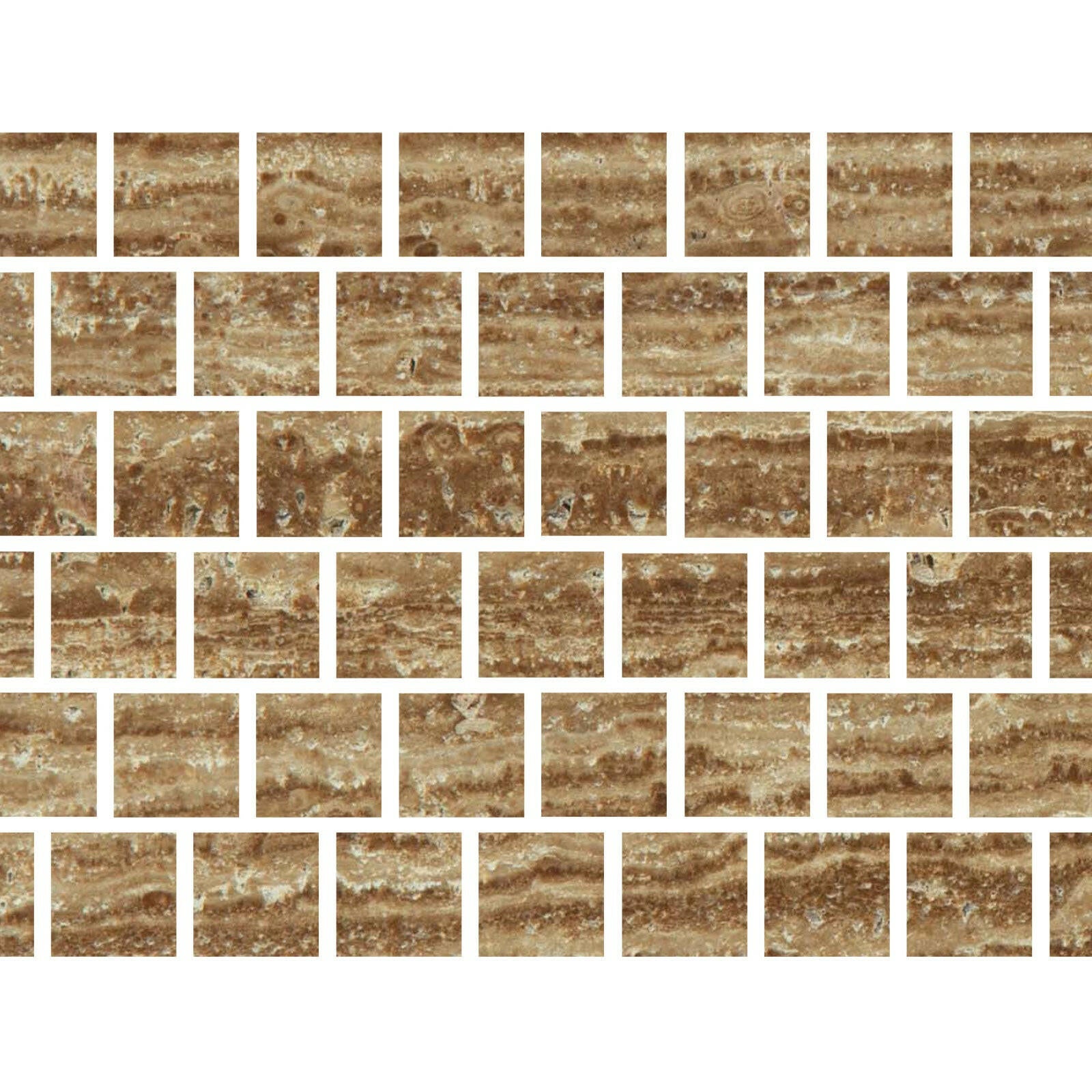 Special Cut | 3x3 Noce Exotic Travertine (Vein-Cut) Filled & Honed Tile Special Cut | 3x3 Noce Exotic Travertine (Vein-Cut) Filled & Honed Tile - American Tile Depot