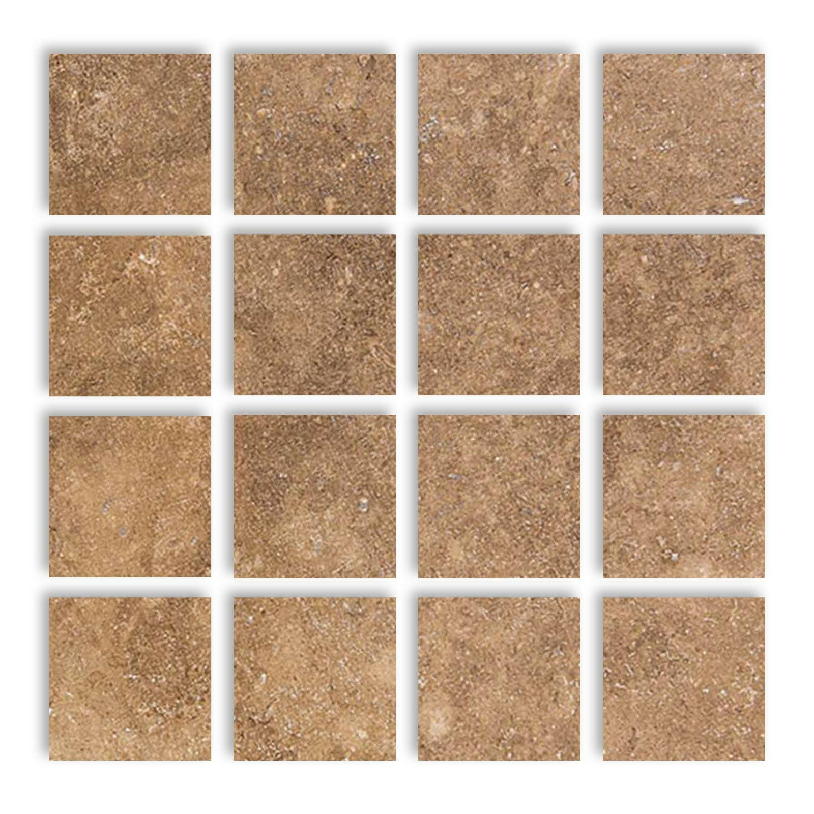 Special Cut | 3x3 Noce Travertine Filled & Honed Tile Special Cut | 3x3 Noce Travertine Filled & Honed Tile - American Tile Depot