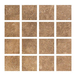 Special Cut | 3x3 Noce Travertine Filled & Honed Tile Special Cut | 3x3 Noce Travertine Filled & Honed Tile - American Tile Depot
