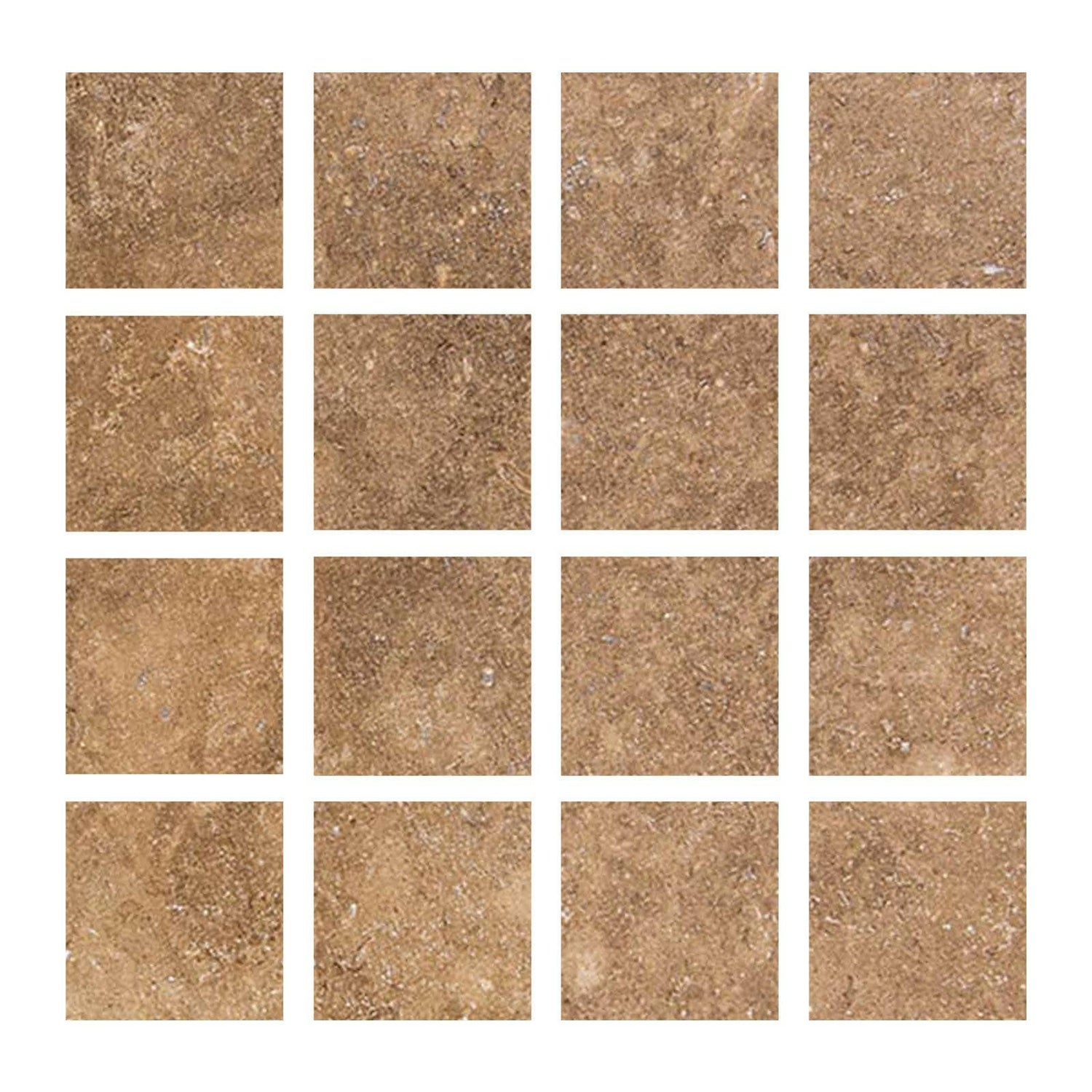 Special Cut | 3x3 Noce Travertine Filled & Honed Tile Special Cut | 3x3 Noce Travertine Filled & Honed Tile - American Tile Depot
