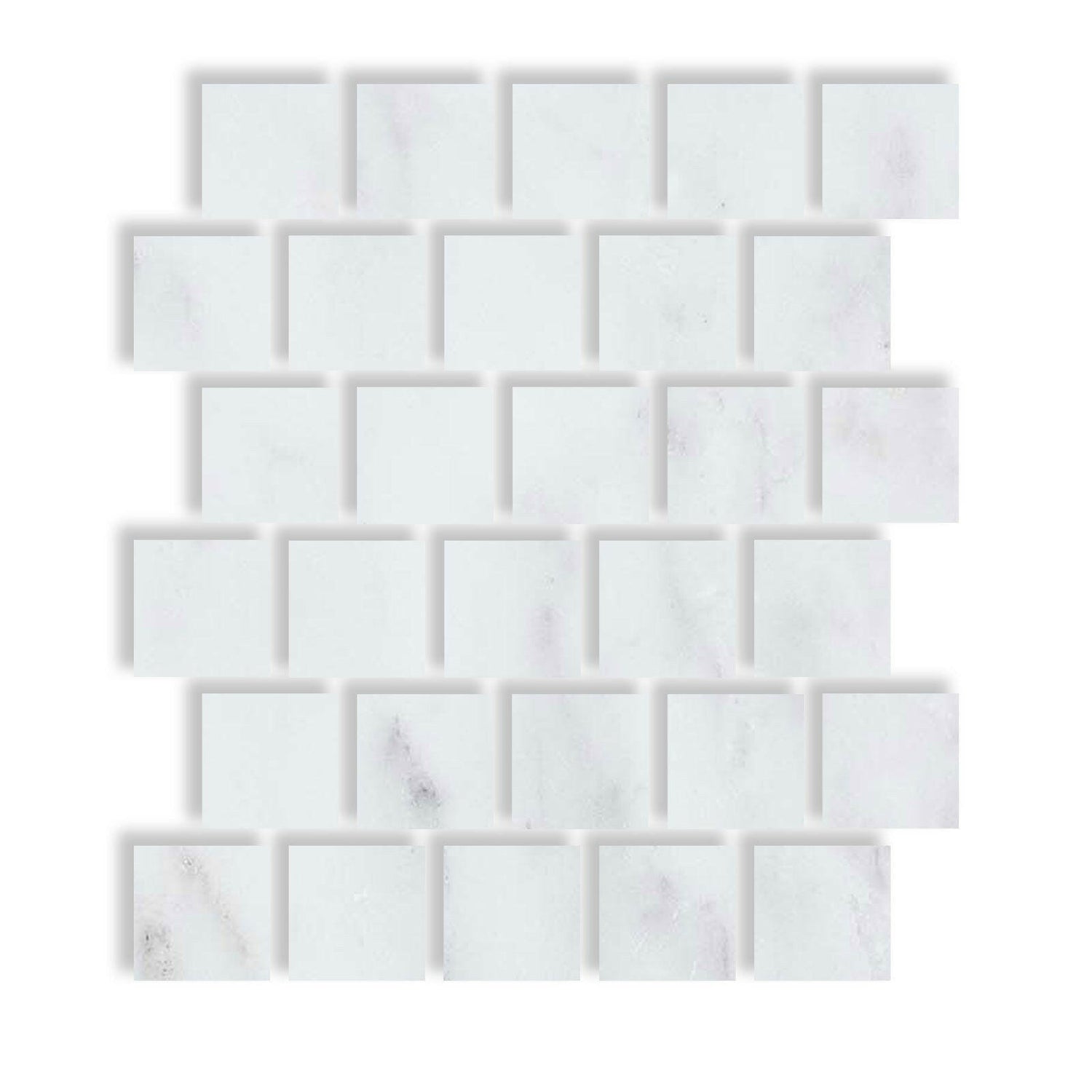 Special Cut | 3x3 Oriental White / Asian Statuary Marble Honed Tile Special Cut | 3x3 Oriental White / Asian Statuary Marble Honed Tile - American Tile Depot