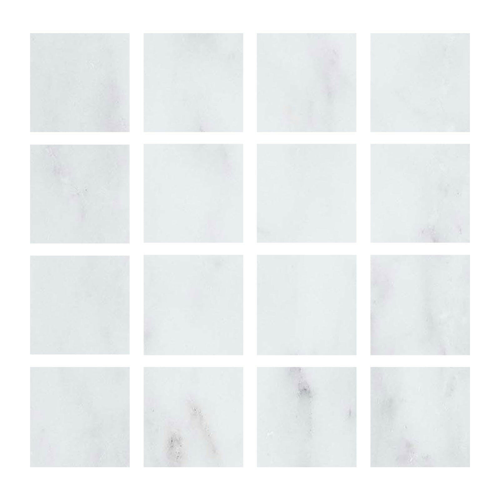 Special Cut | 3x3 Oriental White / Asian Statuary Marble Polished Tile Special Cut | 3x3 Oriental White / Asian Statuary Marble Polished Tile - American Tile Depot