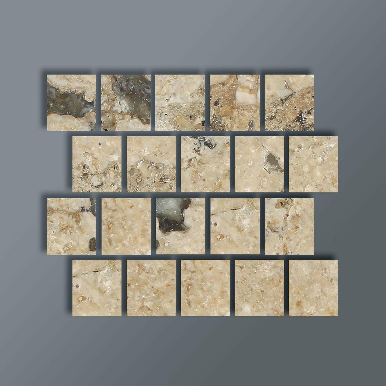 Special Cut | 3x3 Philadelphia Travertine Filled & Honed Tile Special Cut | 3x3 Philadelphia Travertine Filled & Honed Tile - American Tile Depot