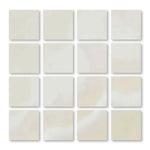 Special Cut | 3x3 Premium White Onyx CROSS-CUT Polished Tile - American Tile Depot