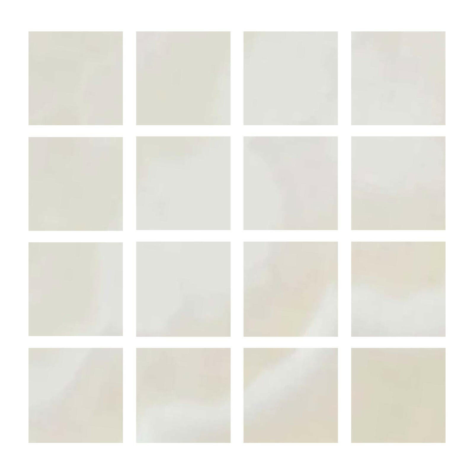 Special Cut | 3x3 Premium White Onyx CROSS-CUT Polished Tile - American Tile Depot