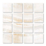 Special Cut | 3x3 Premium White Onyx VEIN-CUT Polished Tile - American Tile Depot