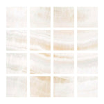Special Cut | 3x3 Premium White Onyx VEIN-CUT Polished Tile - American Tile Depot