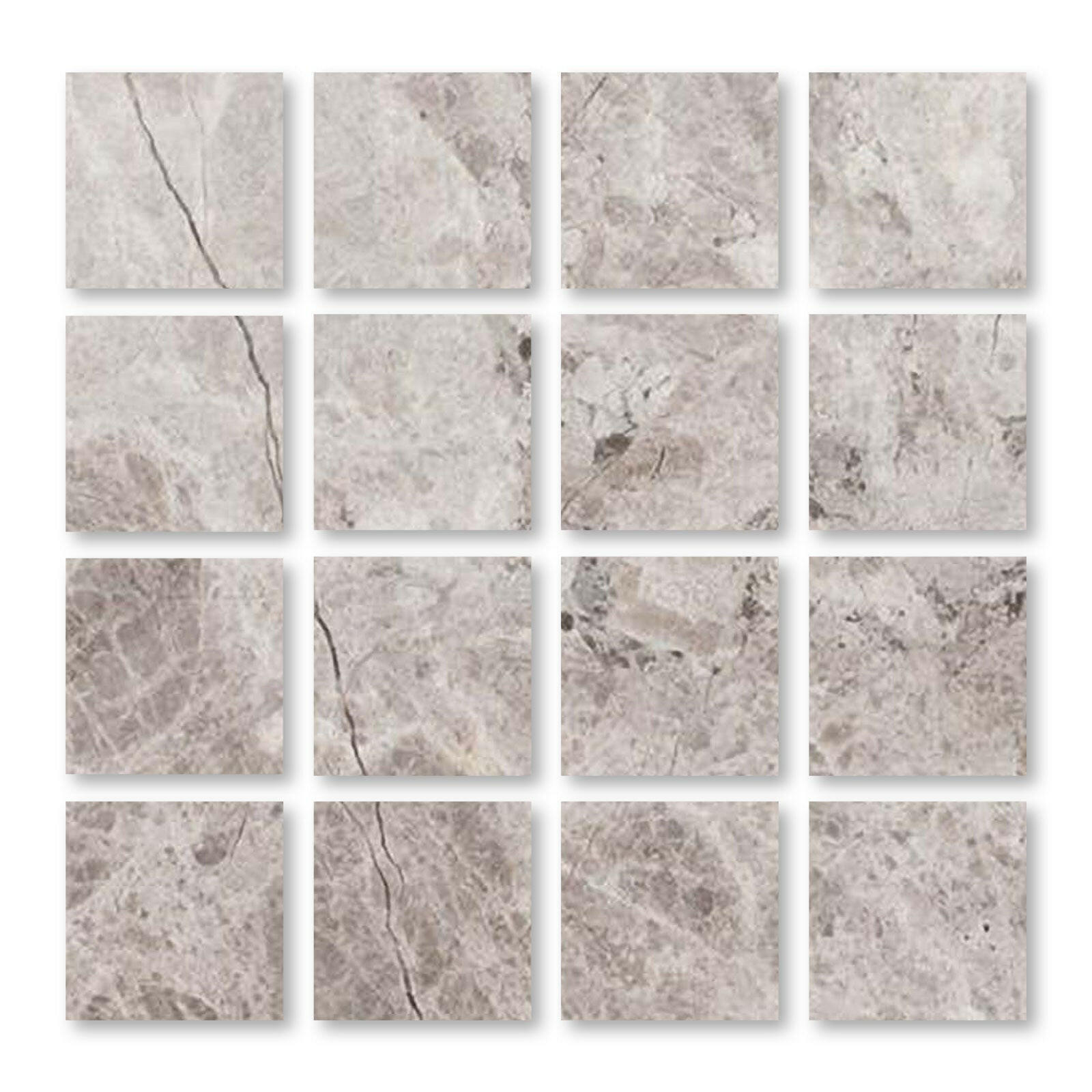Special Cut | 3x3 Tundra Gray (Atlantic Gray) Marble Polished Tile Special Cut | 3x3 Tundra Gray (Atlantic Gray) Marble Polished Tile - American Tile Depot