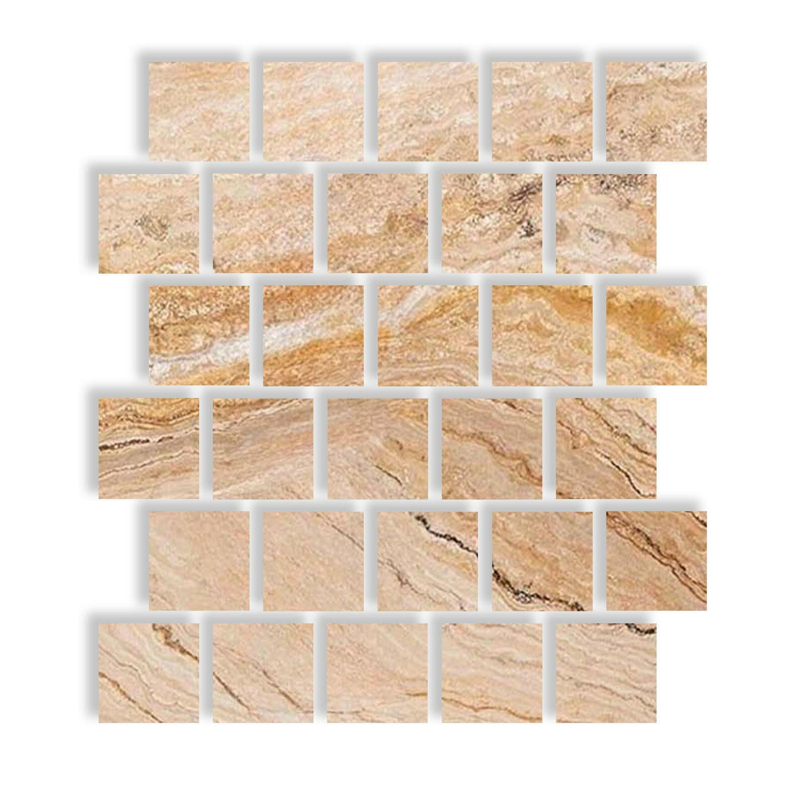 Special Cut | 3x3 Valencia Travertine Filled & Honed Tile Special Cut | 3x3 Valencia Travertine Filled & Honed Tile - American Tile Depot