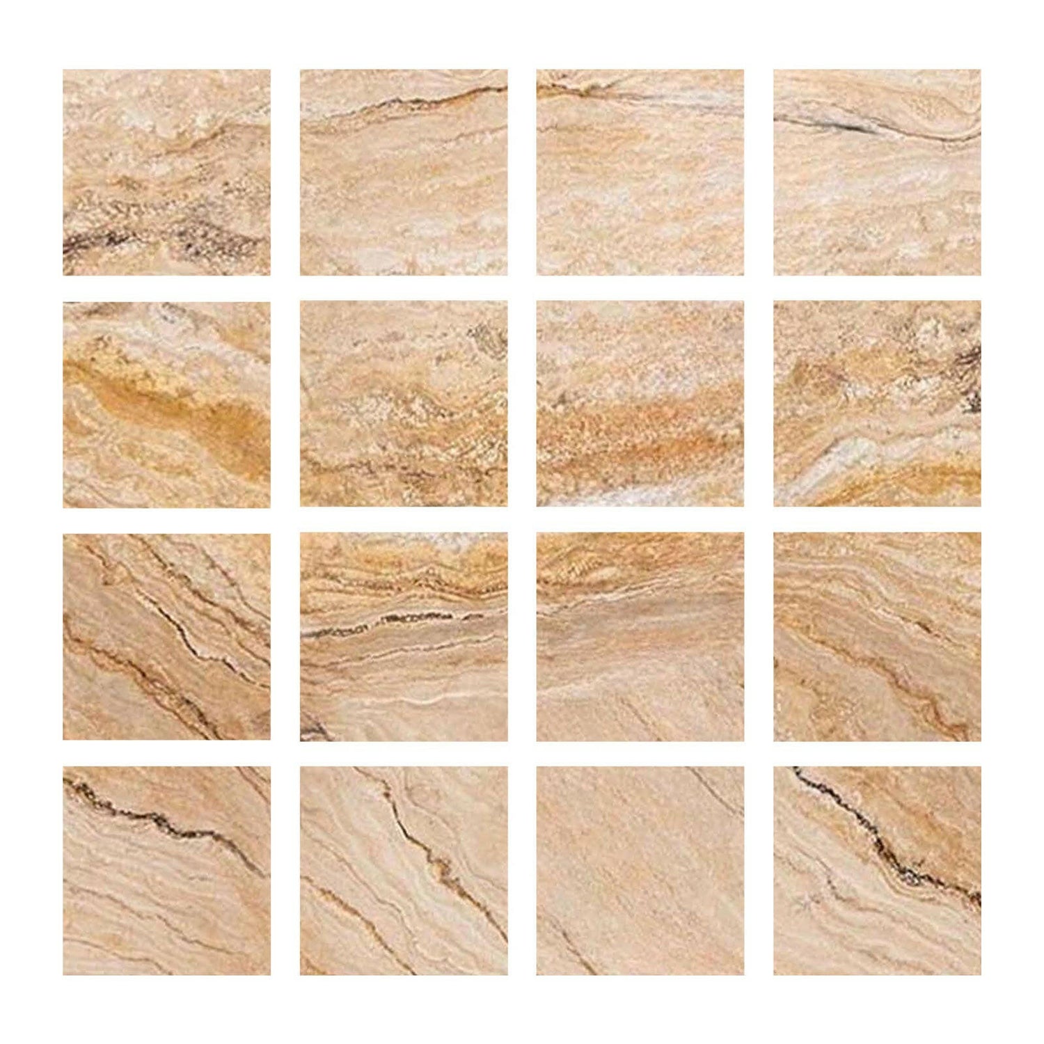 Special Cut | 3x3 Valencia Travertine Filled & Honed Tile Special Cut | 3x3 Valencia Travertine Filled & Honed Tile - American Tile Depot
