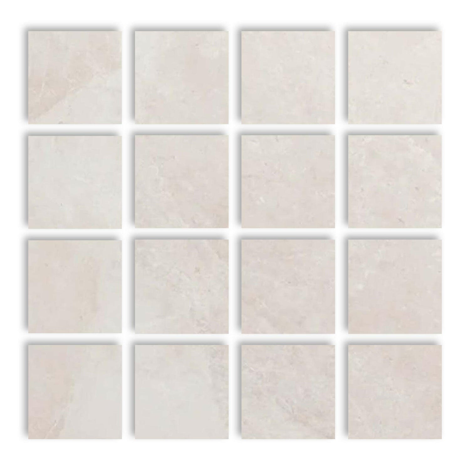 Special Cut | 3x3 White Pearl / Botticino Marble Polished Tile Special Cut | 3x3 White Pearl / Botticino Marble Polished Tile - American Tile Depot