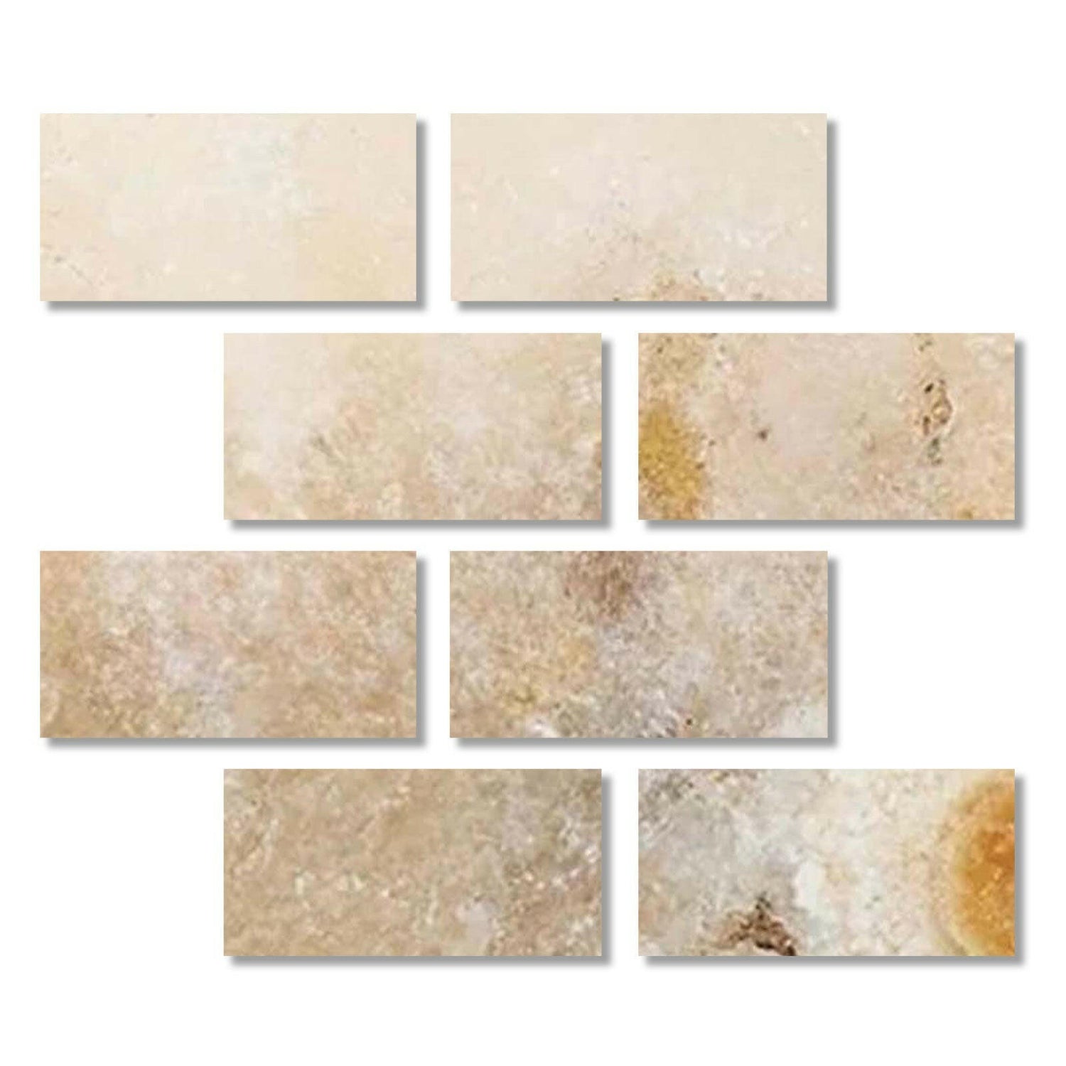 Special Cut | 3x6 Antico Onyx Travertine Filled & Polished Tile Special Cut | 3x6 Antico Onyx Travertine Filled & Polished Tile - American Tile Depot