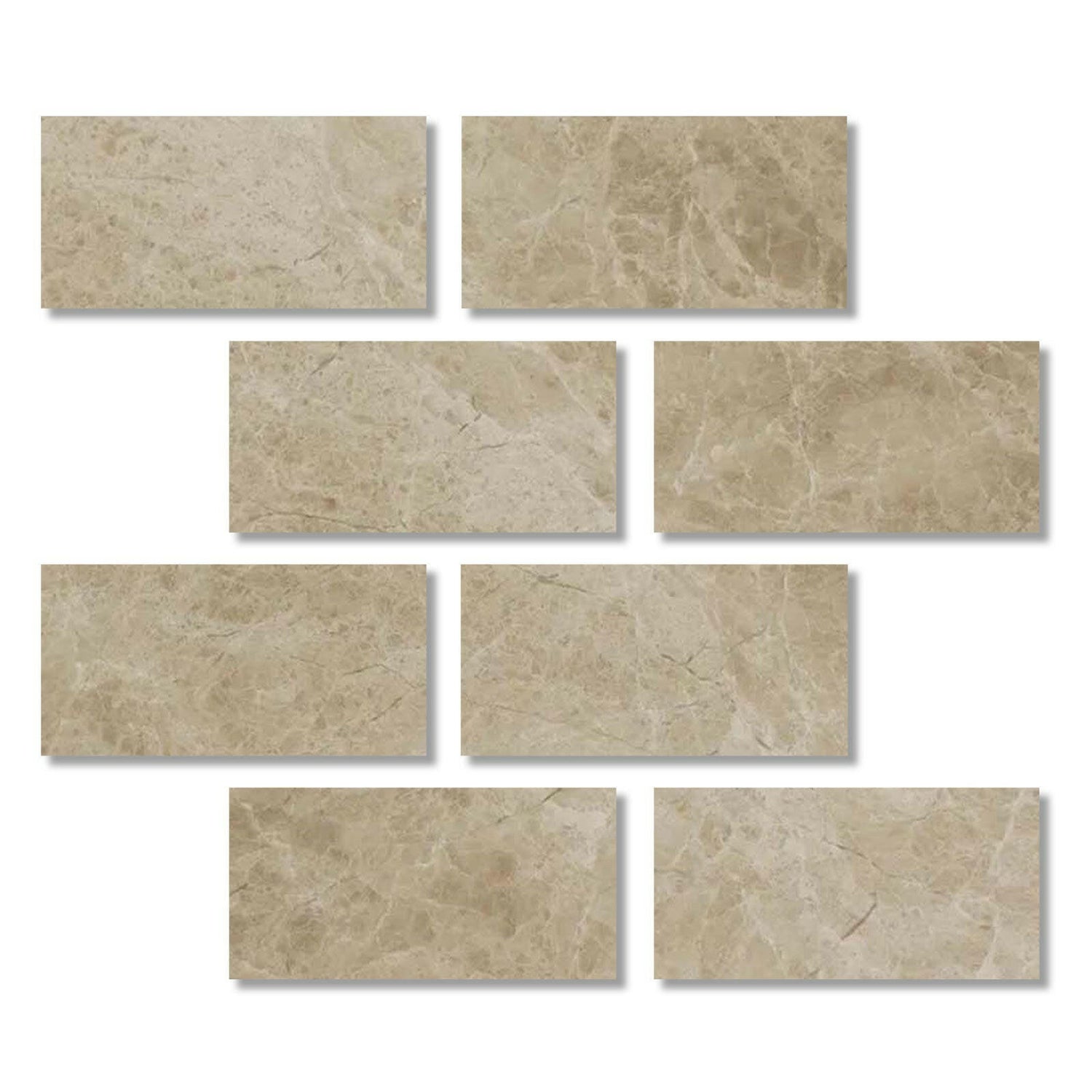 Special Cut | 3x6 Cappuccino Marble Polished Tile Special Cut | 3x6 Cappuccino Marble Polished Tile - American Tile Depot