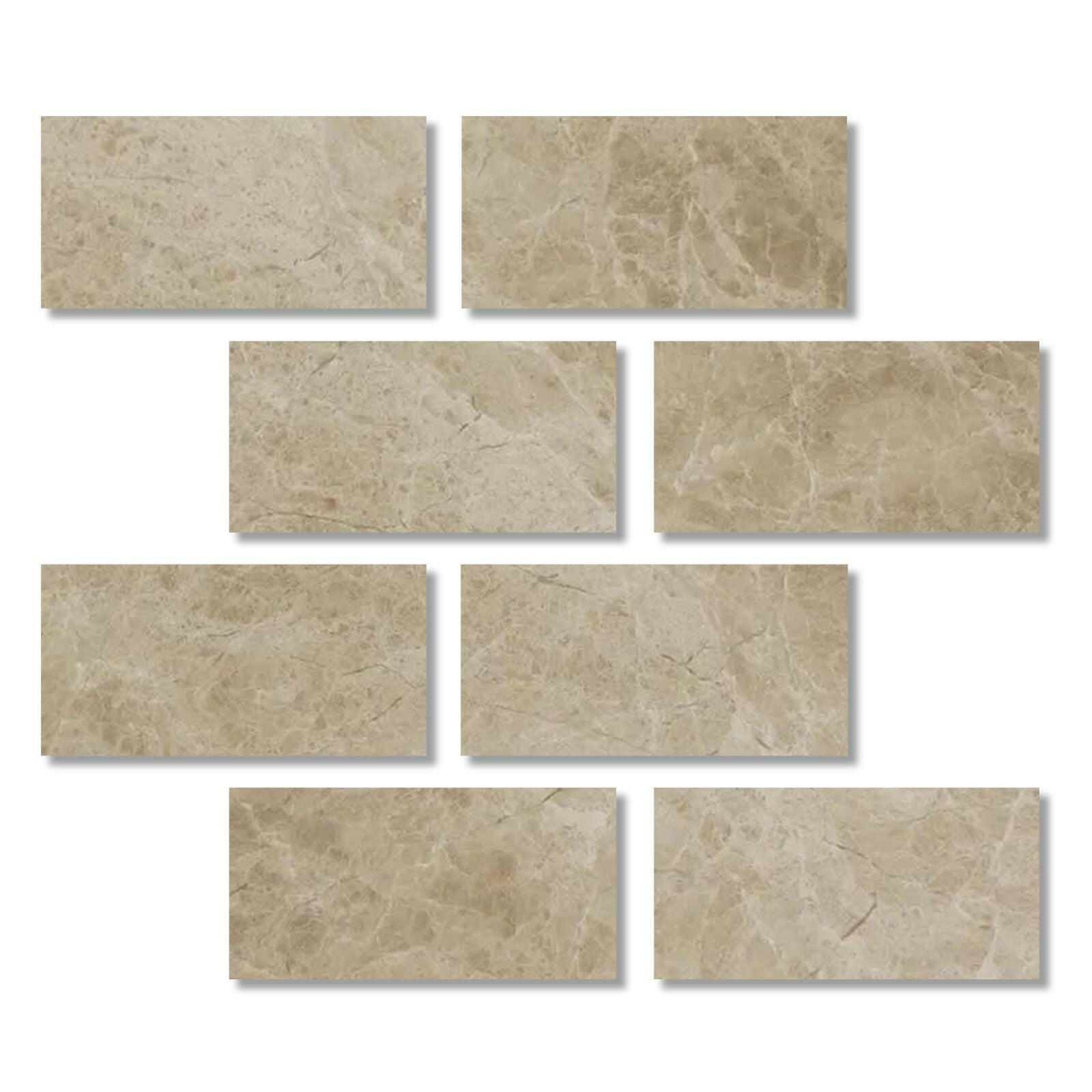 Special Cut | 3x6 Cappuccino Marble Polished Tile Special Cut | 3x6 Cappuccino Marble Polished Tile - American Tile Depot