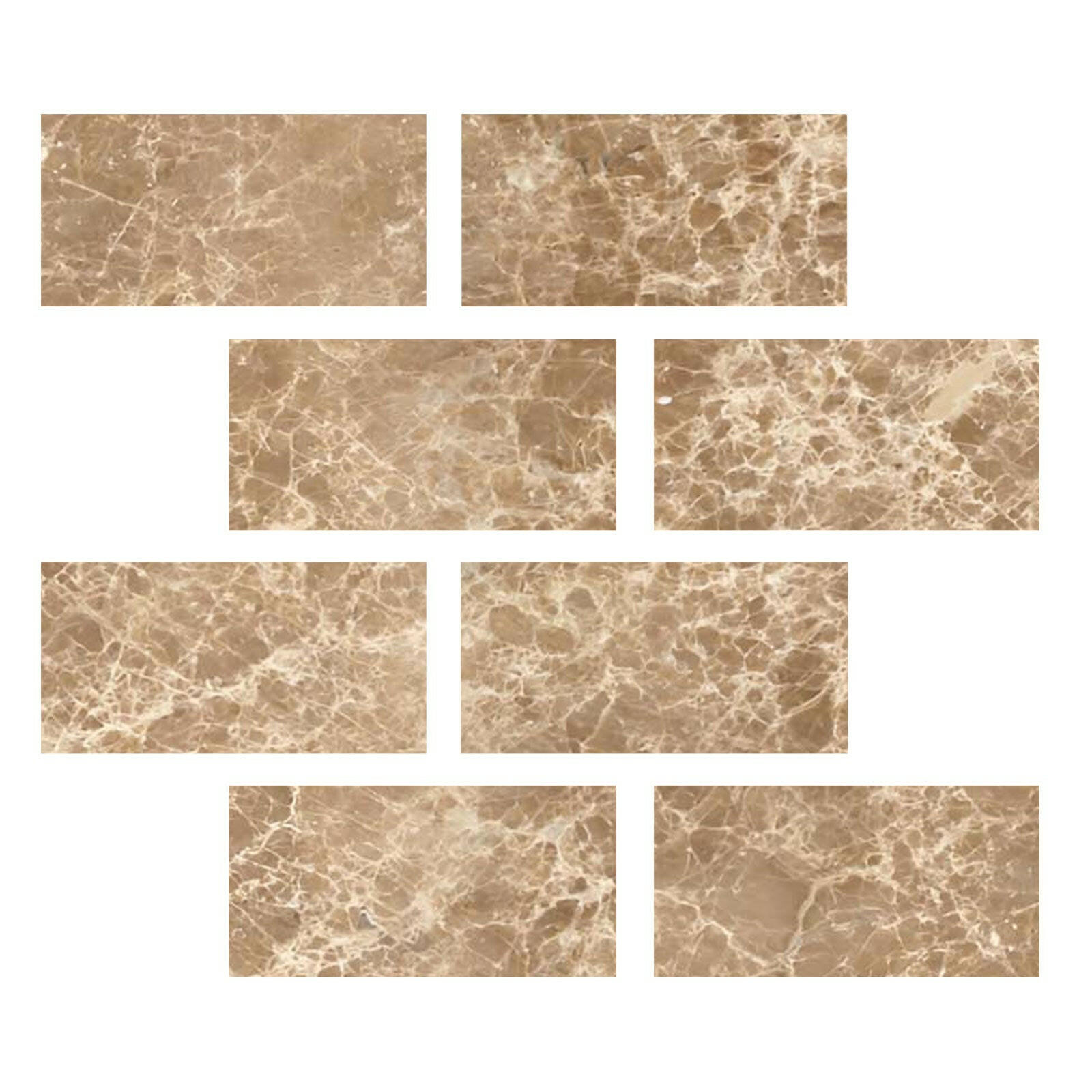 Special Cut | 3x6 Emperador Light Marble Polished Tile Special Cut | 3x6 Emperador Light Marble Polished Tile - American Tile Depot