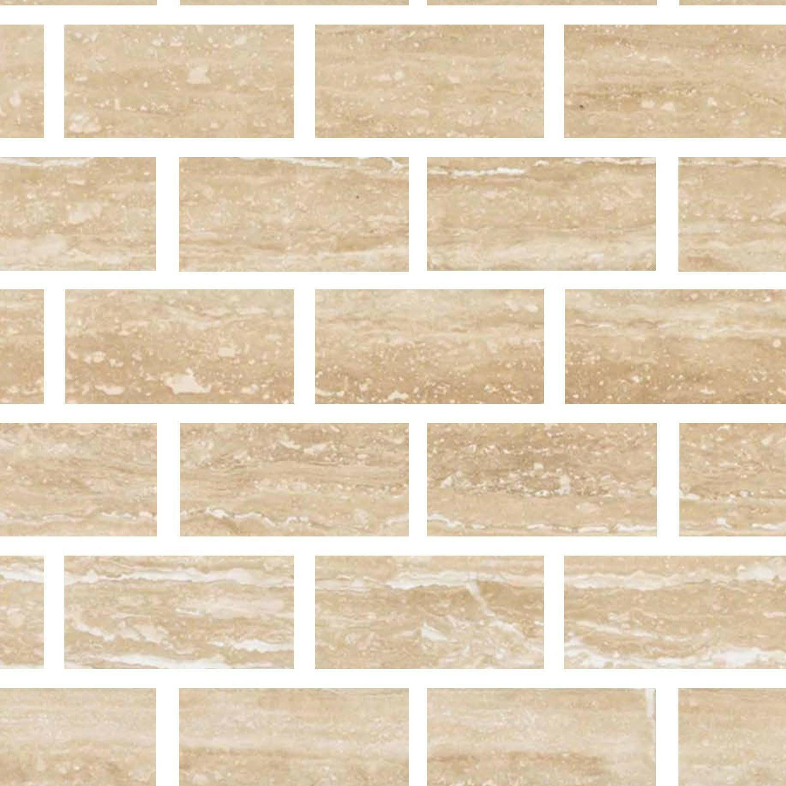 Special Cut | 3x6 Ivory Travertine Vein Cut Filled & Polished Tile Special Cut | 3x6 Ivory Travertine Vein Cut Filled & Polished Tile - American Tile Depot