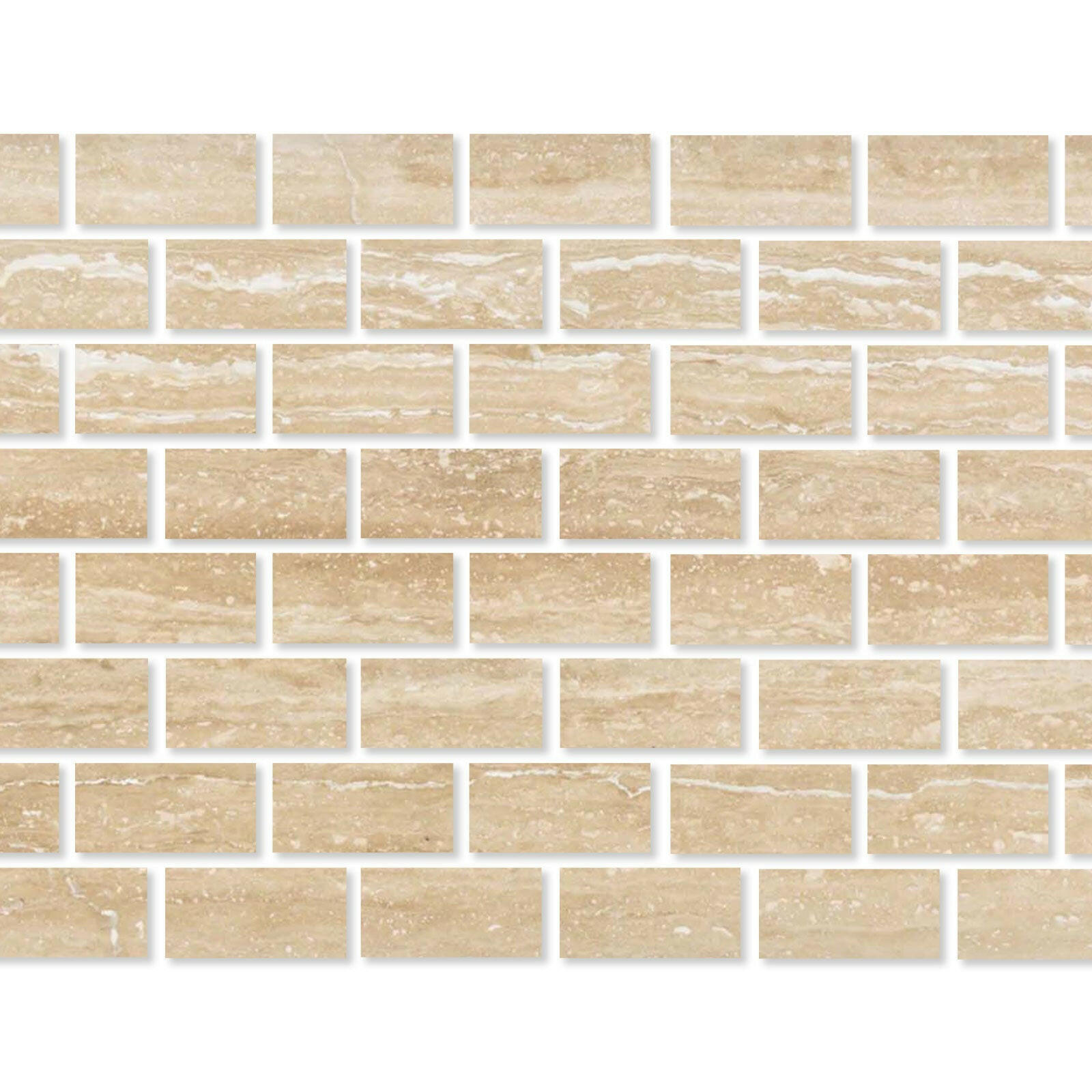 Special Cut | 3x6 Ivory Travertine Vein Cut Filled & Polished Tile Special Cut | 3x6 Ivory Travertine Vein Cut Filled & Polished Tile - American Tile Depot
