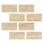 Special Cut | 3x6 Ivory Travertine Vein Cut Filled & Polished Tile Special Cut | 3x6 Ivory Travertine Vein Cut Filled & Polished Tile - American Tile Depot