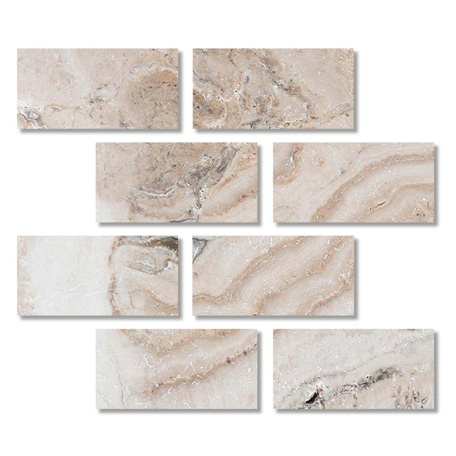 Special Cut | 3x6 Malibu Travertine Filled & Honed Tile Special Cut | 3x6 Malibu Travertine Filled & Honed Tile - American Tile Depot