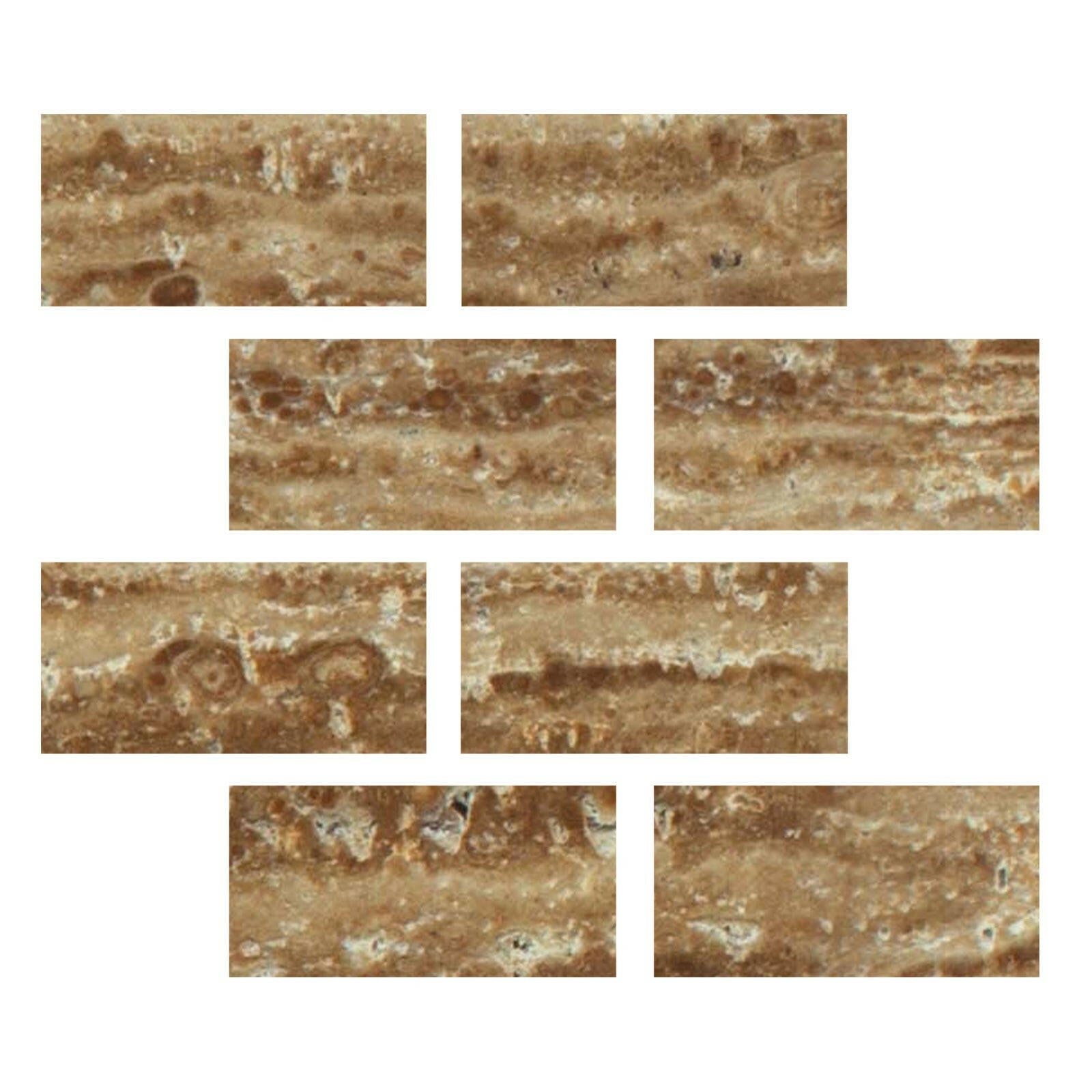 Special Cut | 3x6 Noce Exotic Travertine (Vein-Cut) Filled & Polished Tile Special Cut | 3x6 Noce Exotic Travertine (Vein-Cut) Filled & Polished Tile - American Tile Depot