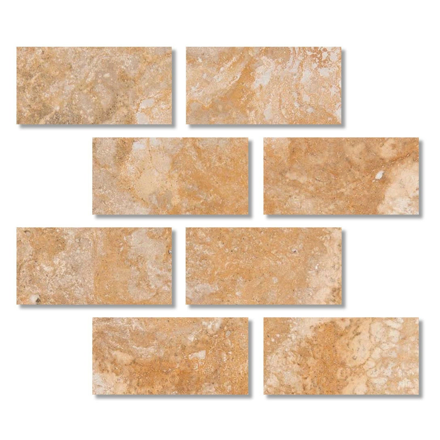 Special Cut | 3x6 Valencia Travertine Filled & Honed Tile Special Cut | 3x6 Valencia Travertine Filled & Honed Tile - American Tile Depot