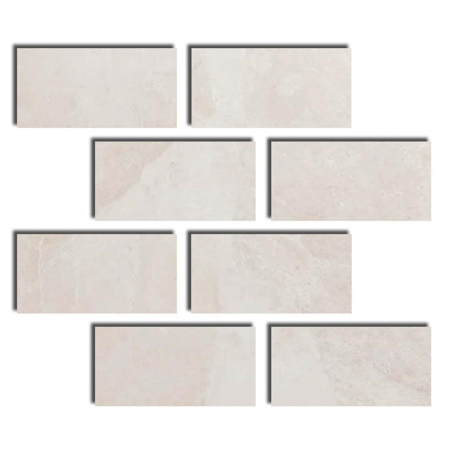 Special Cut | 3x6 White Pearl / Botticino Marble Polished Tile Special Cut | 3x6 White Pearl / Botticino Marble Polished Tile - American Tile Depot