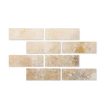 Special Cut | 4x12 Antico Onyx Travertine Filled & Polished Tile Special Cut | 4x12 Antico Onyx Travertine Filled & Polished Tile - American Tile Depot