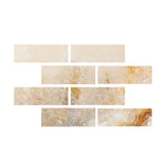 Special Cut | 4x12 Antico Onyx Travertine Filled & Polished Tile Special Cut | 4x12 Antico Onyx Travertine Filled & Polished Tile - American Tile Depot