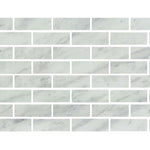 Special Cut | 4x12 Bianco Venatino Marble Honed Tile Special Cut | 4x12 Bianco Venatino Marble Honed Tile - American Tile Depot