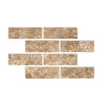 Special Cut | 4x12 Emperador Light Marble Polished Tile Special Cut | 4x12 Emperador Light Marble Polished Tile - American Tile Depot