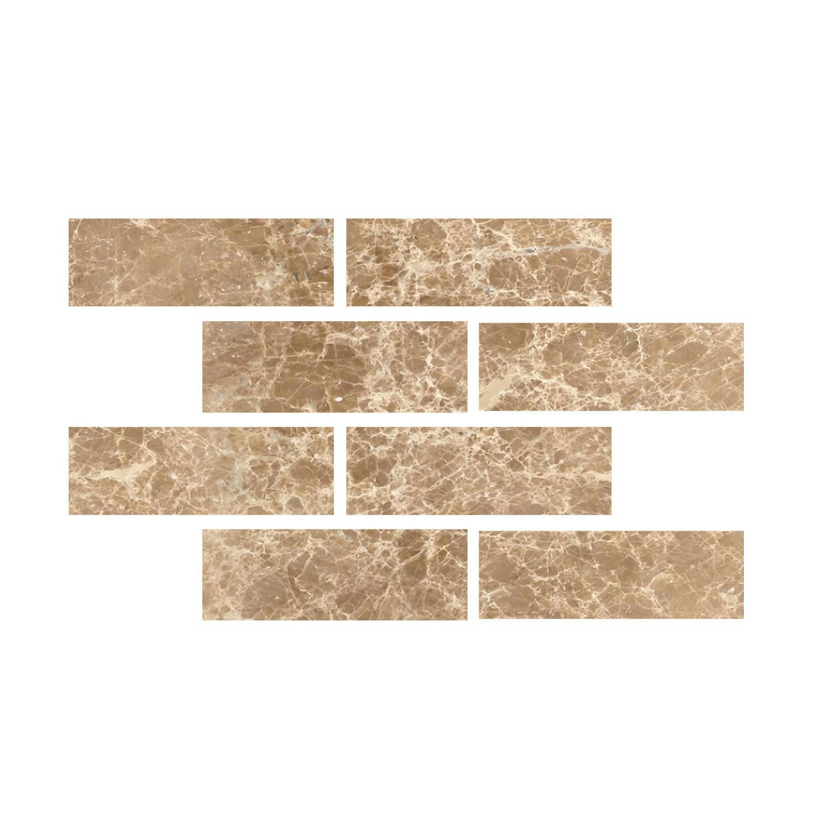Special Cut | 4x12 Emperador Light Marble Polished Tile Special Cut | 4x12 Emperador Light Marble Polished Tile - American Tile Depot