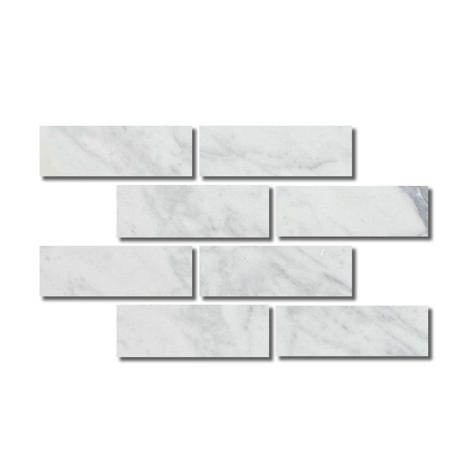 Special Cut | 4x12 Italian Statuary White Marble Honed Tile Special Cut | 4x12 Italian Statuary White Marble Honed Tile - American Tile Depot