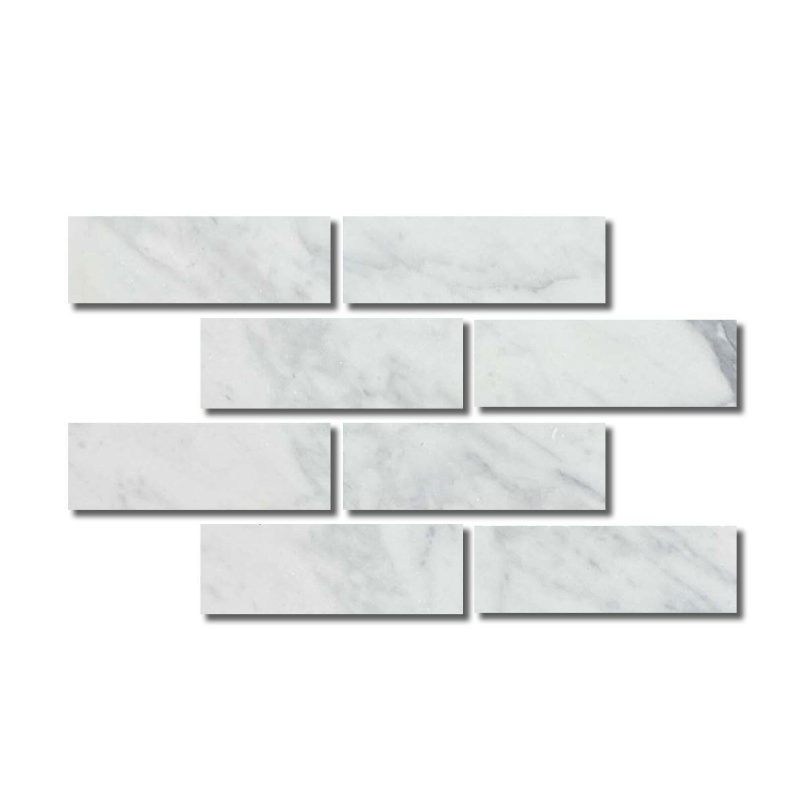 Special Cut | 4x12 Italian Statuary White Marble Polished Tile Special Cut | 4x12 Italian Statuary White Marble Polished Tile - American Tile Depot