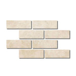 Special Cut | 4x12 Ivory Travertine Filled & Polished Tile - American Tile Depot