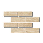 Special Cut | 4x12 Ivory Travertine Vein Cut Filled & Polished Tile Special Cut | 4x12 Ivory Travertine Vein Cut Filled & Polished Tile - American Tile Depot