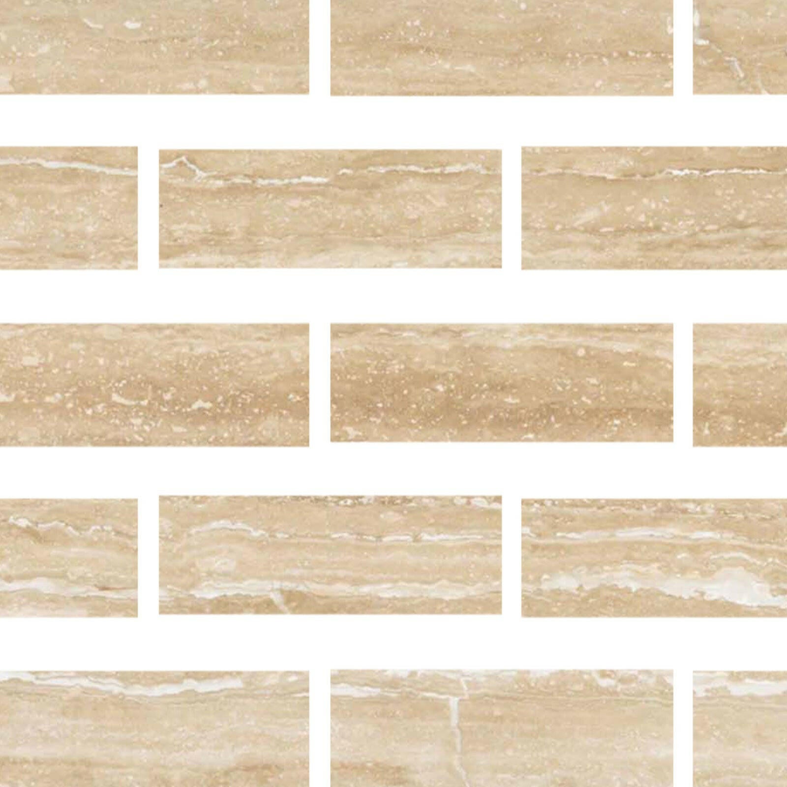 Special Cut | 4x12 Ivory Travertine Vein Cut Filled & Polished Tile Special Cut | 4x12 Ivory Travertine Vein Cut Filled & Polished Tile - American Tile Depot