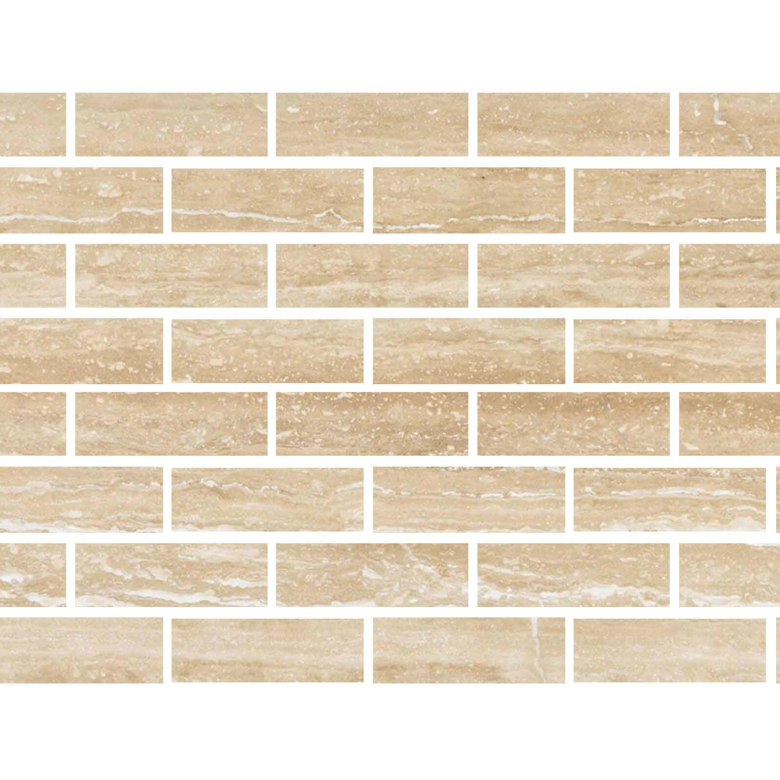 Special Cut | 4x12 Ivory Travertine Vein Cut Filled & Polished Tile Special Cut | 4x12 Ivory Travertine Vein Cut Filled & Polished Tile - American Tile Depot